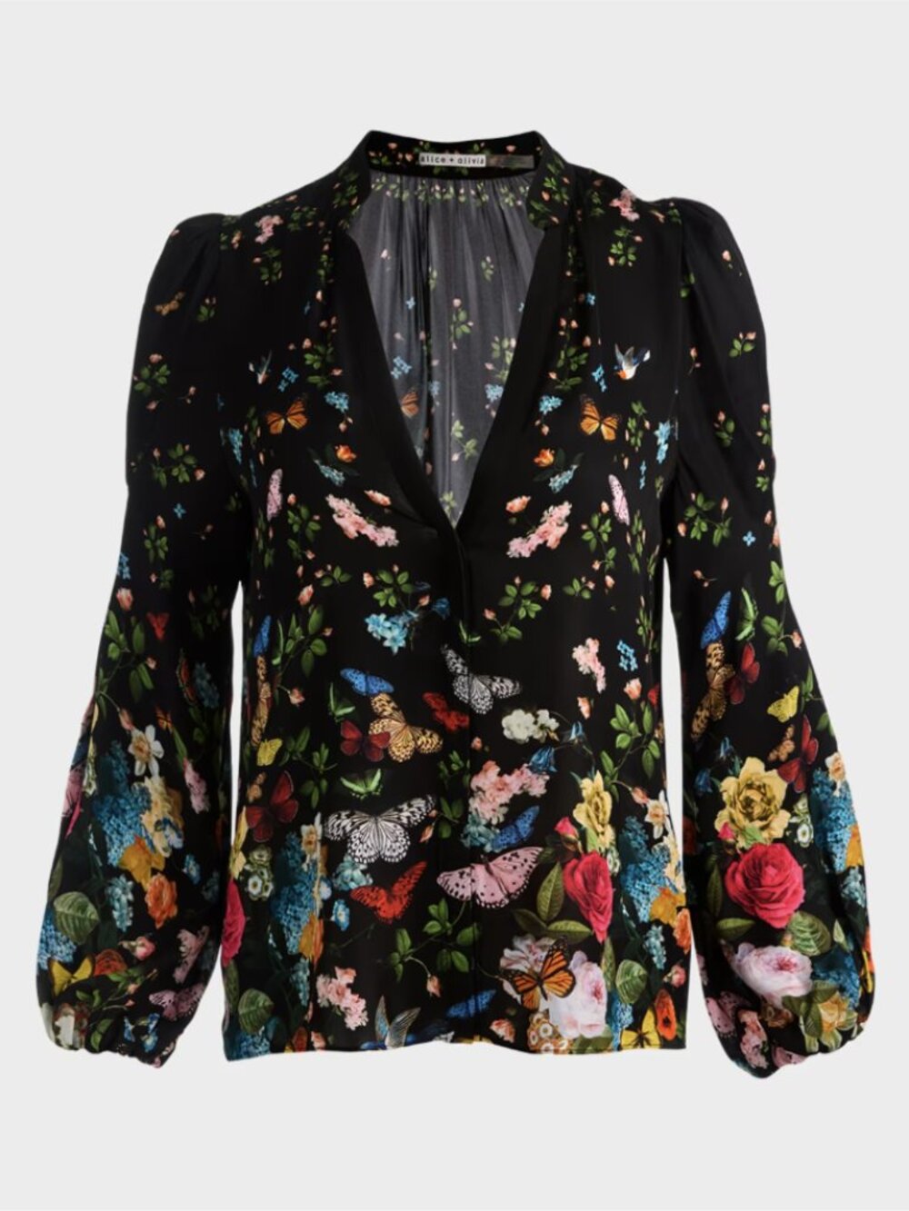 Alice + Olivia Helen Blouson Sleeve Blouse
